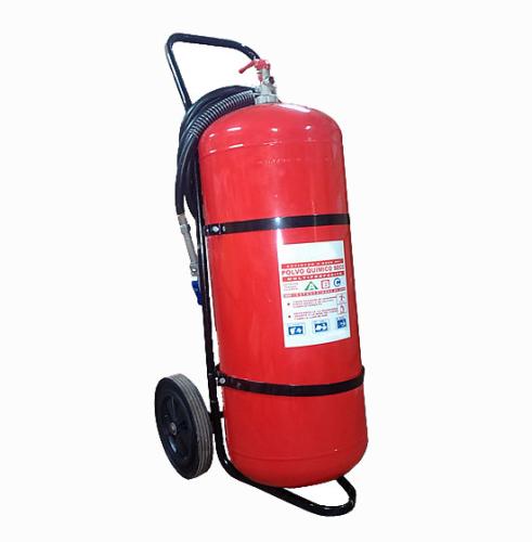 Extintor Carro Polvo Químico Seco (ABC) 50KG 75% F.M